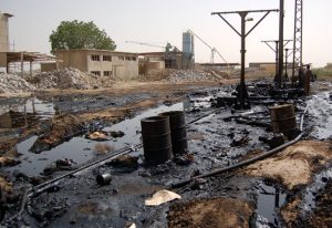 A spill at Rabak oil field (Photo Credit: New Security Beat)